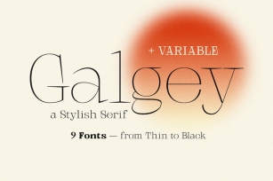 Galgey - Font Family + Variable Font Download