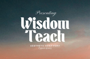 Wisdom Teach - Aesthetic Serif Font Font Download