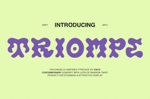 Triompe - Psychedelic Typeface Font Download