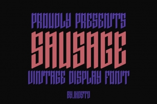 Sausage Vintage Display Font Font Download