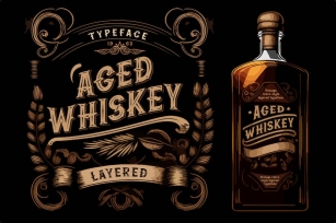 Aged whiskey font Font Download