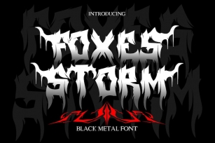 Foxes Storm - Black Metal Font Font Download