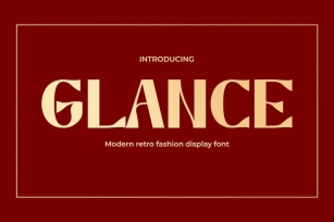 Glance - A Modern Twist on Vintage Retro Font Font Download