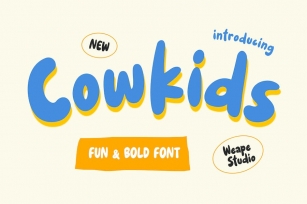 Cowkids - Fun and Bold Font Font Download
