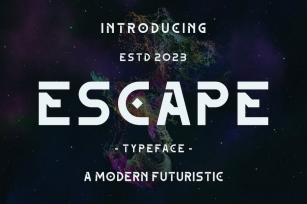 ESCAPE - A Modern Futuristic Font Font Download