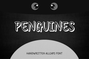 Penguines - Handwritten Allcaps Font Font Download