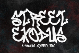 Street Of Exodus - Monoline Graffiti Typeface Font Download
