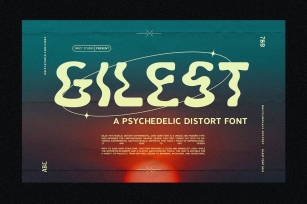 Gilest - A Psychedelic Distort Font Font Download