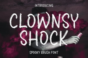 Clownsy Shock Spooky Brush Font Font Download