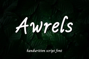 Awrels - Simple Handwritten Script Font Font Download