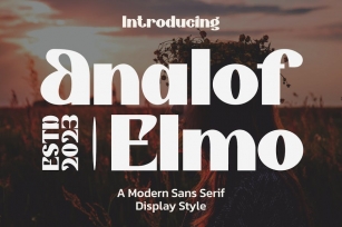 Analof Elmo - A Modern Sans Serif Font Font Download
