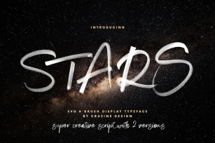 Stars Brush & SVG Font Font Download