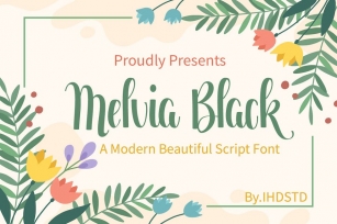 Melvia Black A Modern Beautiful Script font Font Download
