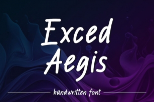 Exced Aegis - Handwritten Font Font Download