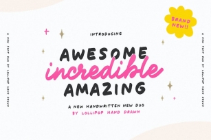 Awesome Incredible Amazing Font Duo Font Download