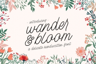 Wander and Bloom Script Font Font Download