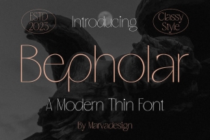 Bepholar - A Modern Thin Font Font Download