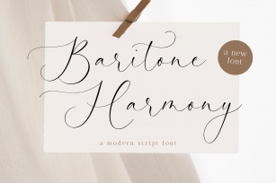 Baritone Harmony Font Download