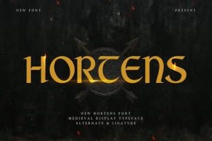 Hortens - Medieval Display Typeface Font Download