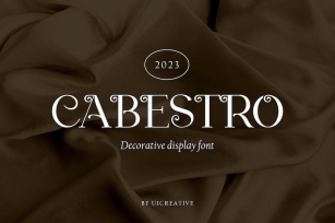 Cabestro Decorative Display Font Font Download