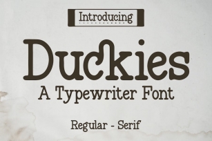 Duckies - A Typewriter Font Font Download