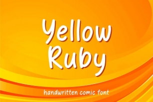 Yellow Ruby - Handwritten Comic Font Font Download