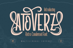 Atoverz – Retro Condensed Font Font Download