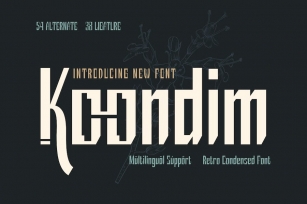 Koondim – Retro Condensed Font Font Download
