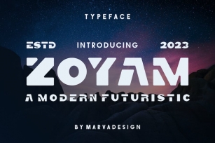 ZOYAM - A Modern Futuristic Font Font Download