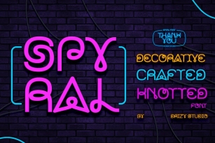 Spyral - Decorative Knotted Font Font Download