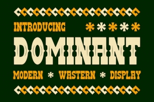 DOMINANT - A Modern Wastern Font Font Download