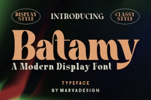 Batamy - A Modern Display Font Font Download
