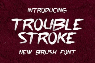 Trouble Stroke Fonts Font Download