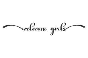 Welcome Girls Font Download