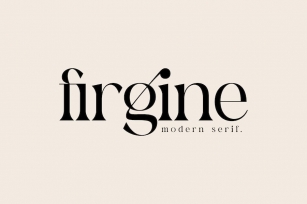 Firgine Modern Serif Font Font Download