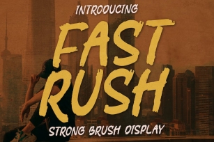 Fast Rush Strong Brush Display Font Font Download