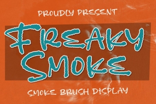 Freaky Smoke Brush Display Font Font Download
