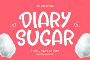 Diary Sugar Cute Display Font Font Download