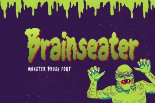 Brainseater - Monster Brush Font Font Download