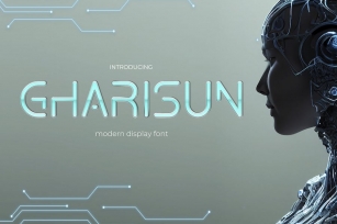 Gharisun - Futuristic Tech Font Font Download