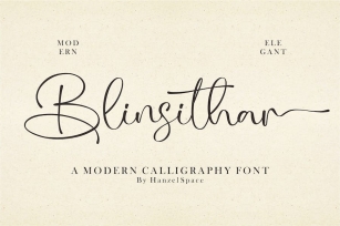 Blinsithar - Modern Calligraphy Font Font Download