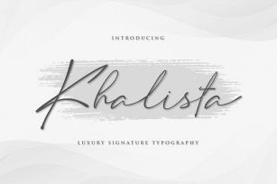 Khalista - Signature Font Font Download