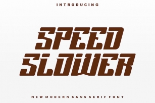 Speed Slower Font Download