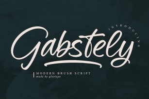 Gabstely Modern Brush Script Font Font Download