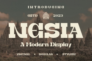 NESIA - A Modern Display Font Font Download