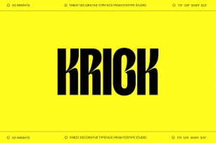 Krick Display Typeface Font Download
