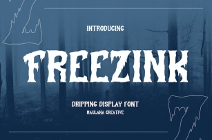 Freezink Dripping Display Font Halloween Font Download