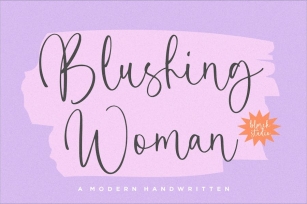 Blushing Woman Script Font Font Download