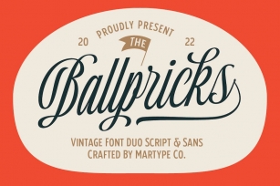 Ballpricks Vintage Script & Sans Font Download