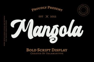 Mangola Bold Script Font Download